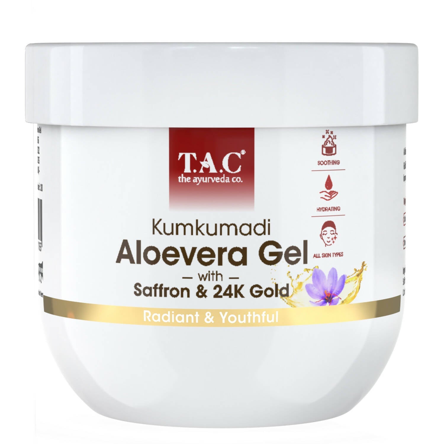 TAC - The Ayurveda Co. Kumkumadi Natural Aloevera Gel for Face & Body with Saffron & 24K Gold Flakes - Mytrendzcart