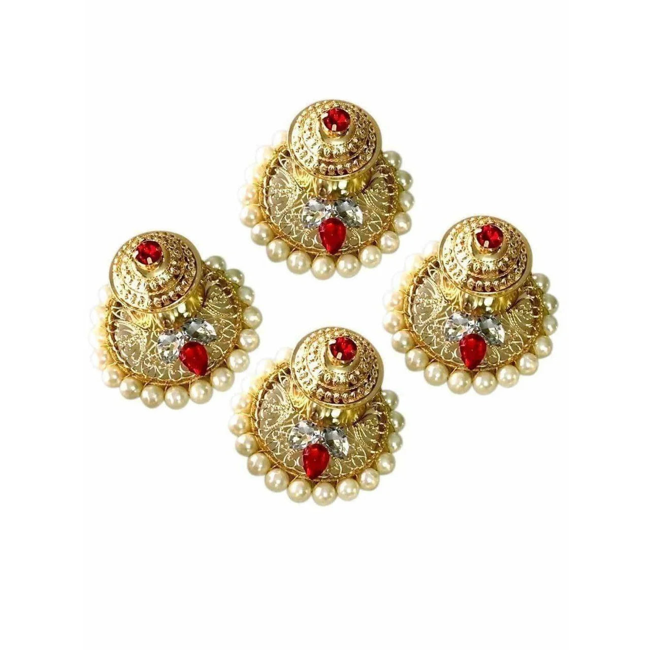Fancy Kumkum Holders with Pearls and Kundans - 1 Piece Mytrendzcart