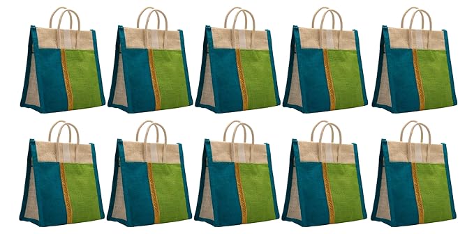 SOMAN Jute Thamboolam Bags For Return Gifts Gb-Set Of 10, Multicolor Mytrendzcart