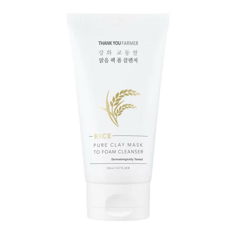 Thank You Farmer Rice Pure Clay Mask To Foam Cleanser - Mytrendzcart
