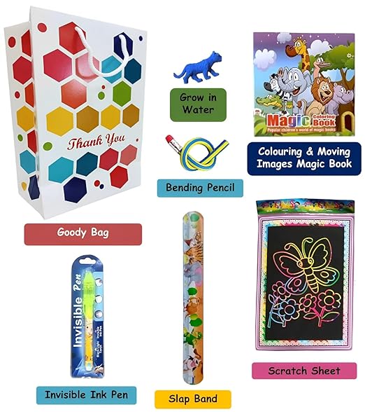 MONKEYTAIL Magic Combo Packs with Goody Bag | Set of 10 | Party favors | Birthday Return Gifts for Kids of All Age Group Mytrendzcart