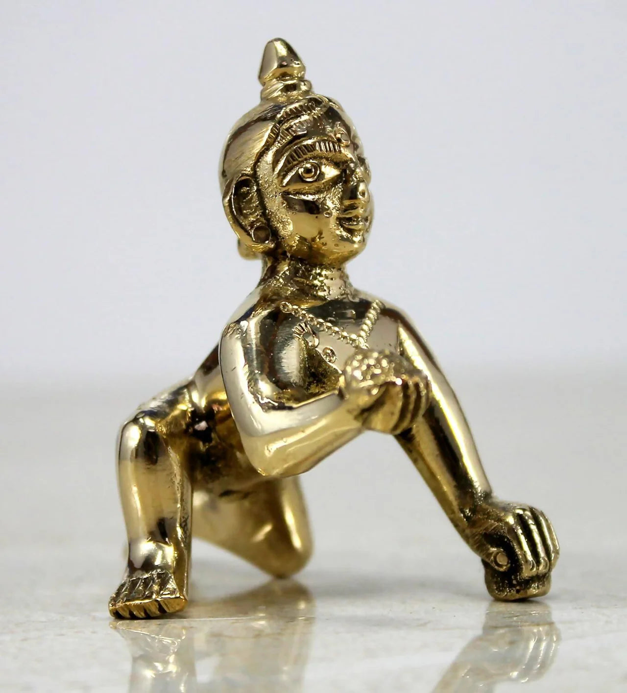 StonKraft Brass Laddoo Gopal Baby Krishna Murti Idol Mytrendzcart
