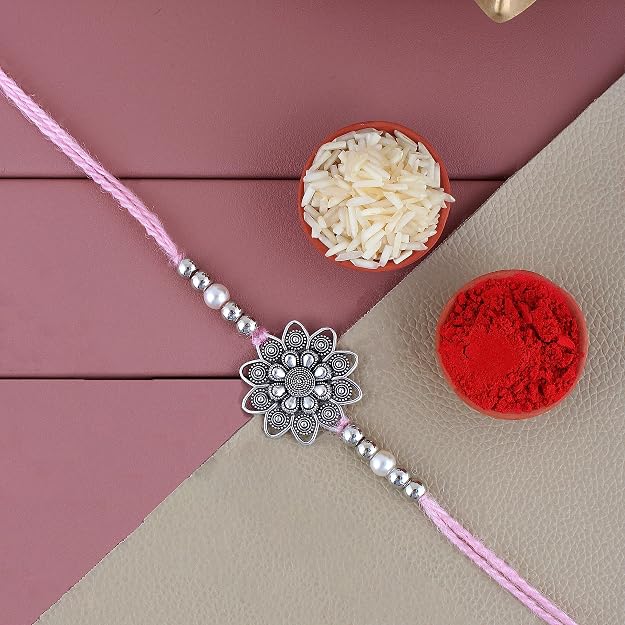 Lucky Jewellery Rakhi Gold Plated Rakhe Boho Collection Rakshabandan Rakhee Bracelet for Bro/Brother/Bhaiya/Bhai/Bhabhi Rakshasutra