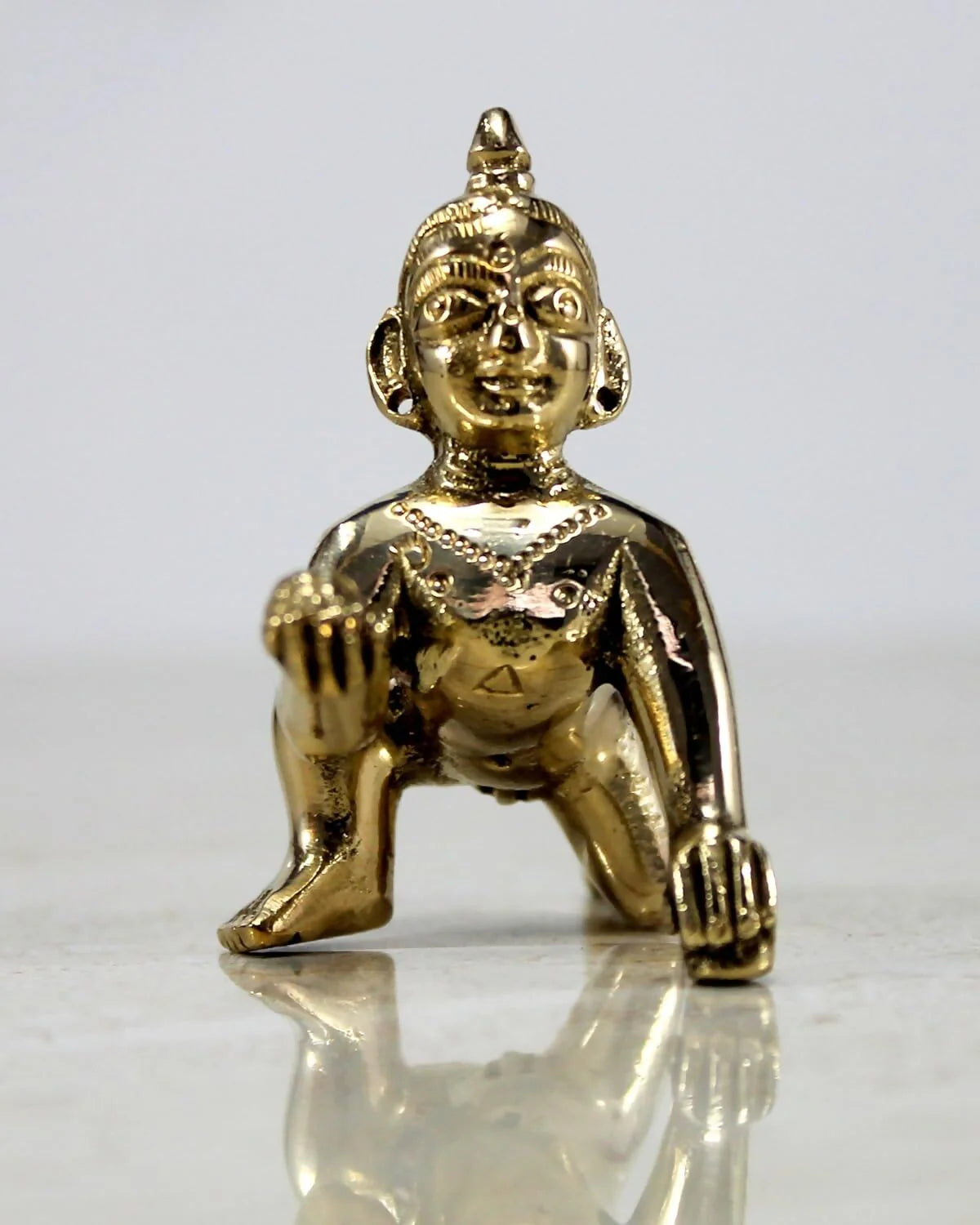 StonKraft Brass Laddoo Gopal Baby Krishna Murti Idol Mytrendzcart
