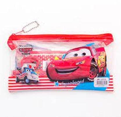 ShubhKraft Birthday Party Return Gift in Bulk for Kids | MultiPrint School Pencil Pouch with Zipper Lock | Stationery Case with Pencil/Eraser/Sharpner/Scale (Pack of 12, Multicolor) Mytrendzcart