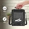 Milton Pro Lunch Tiffin (3 Microwave Safe Inner Steel Containers, 180/320/450 ml; 1 Plastic Chutney Dabba,100 ml; 1 Aqua Steel Bottle, 750 ml, Steel Spoon and Fork) With Insulated Fabric Jacket, Black - Mytrendzcart