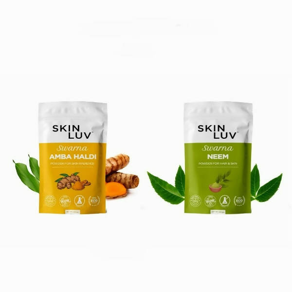 SkinLuv Swarna Amba Haldi Powder And Neem Powder Combo For Acne Control - Mytrendzcart
