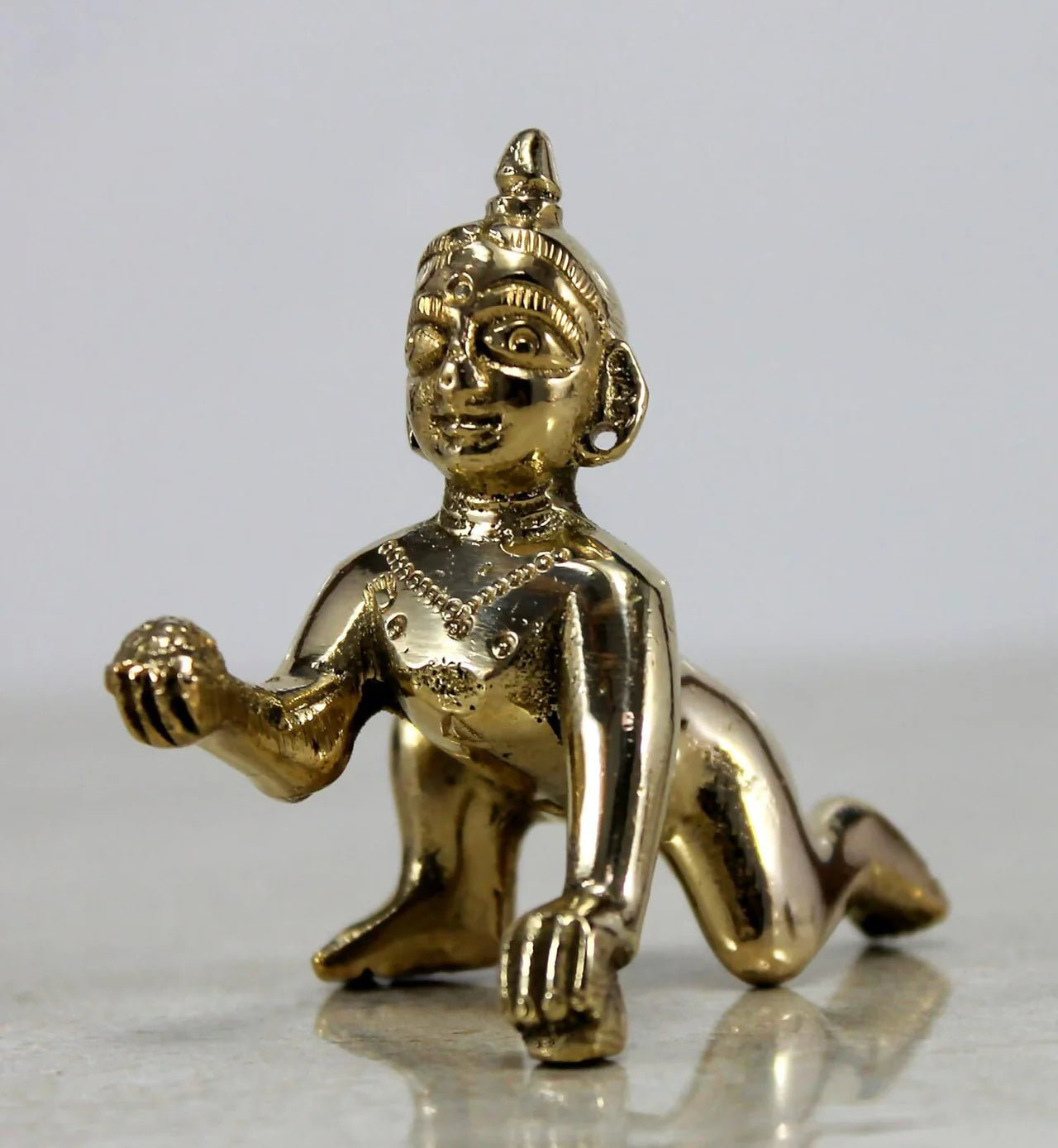 StonKraft Brass Laddoo Gopal Baby Krishna Murti Idol Mytrendzcart