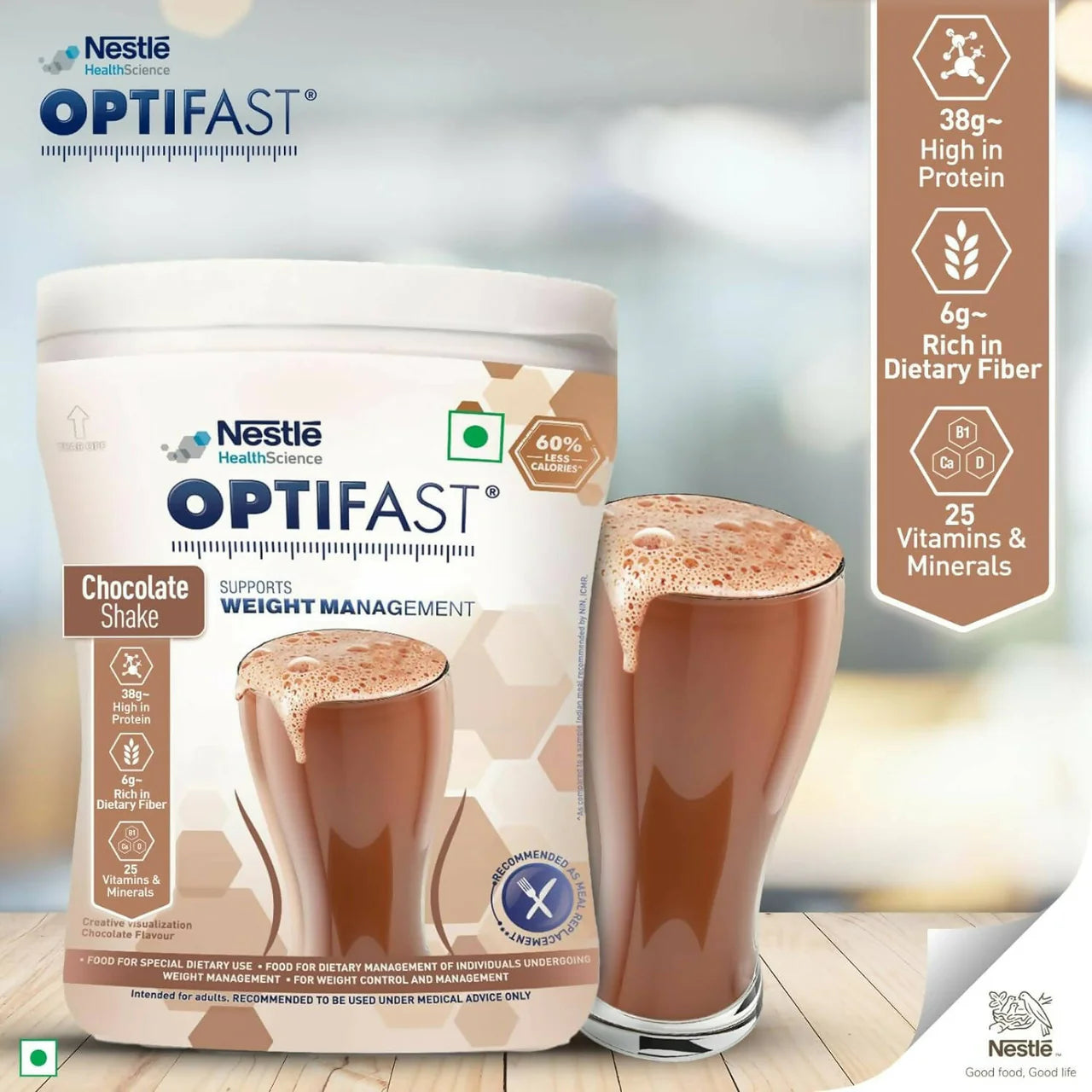 Nestle Optifast Weight Management Shake - Low Calorie Diet, Nutritional Drink, Healthy Weight Management -400 gm - Chocolate Mytrendzcart