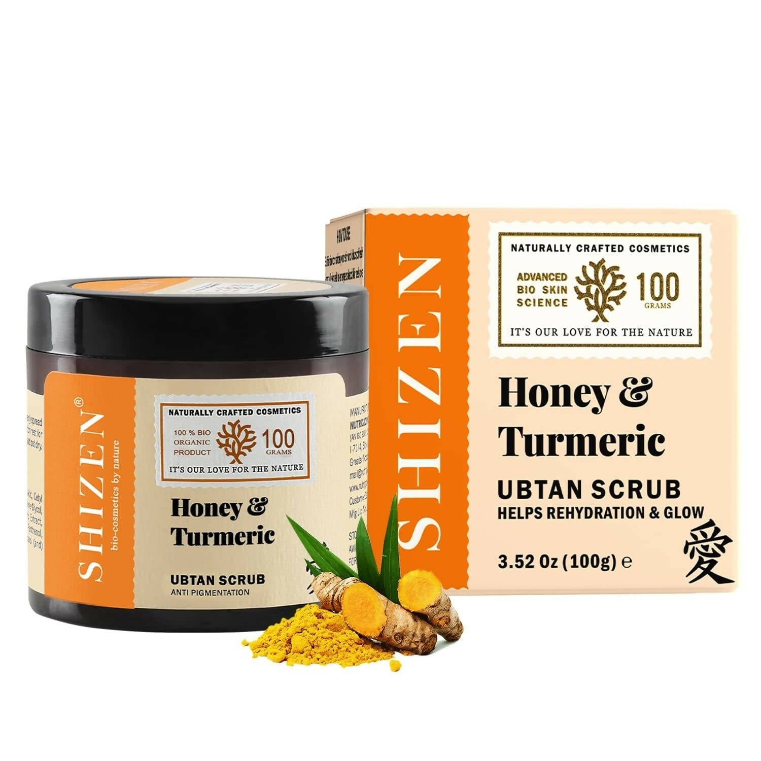Shizen Ubtan Scrub with Honey & Turmeric - Mytrendzcart