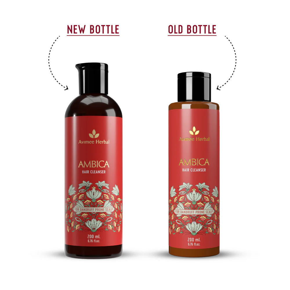 Avimee Herbal Ambica Hair Cleanser Fights Dandruff & Moisturizes Scalp Naturally, With Aloe Vera, Apple Cider Vinegar, Tea Tree, Neem Oil -200 ml Mytrendzcart