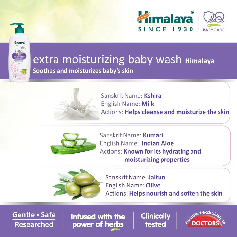 Himalaya Extra Moisturizing Baby Wash -100 ml Mytrendzcart