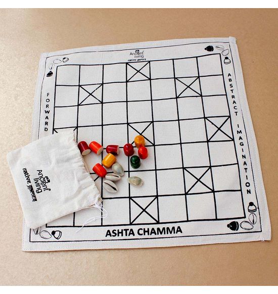 Ancient Living Chauka Bara Four-Player Game / Ashta Chamma Mytrendzcart