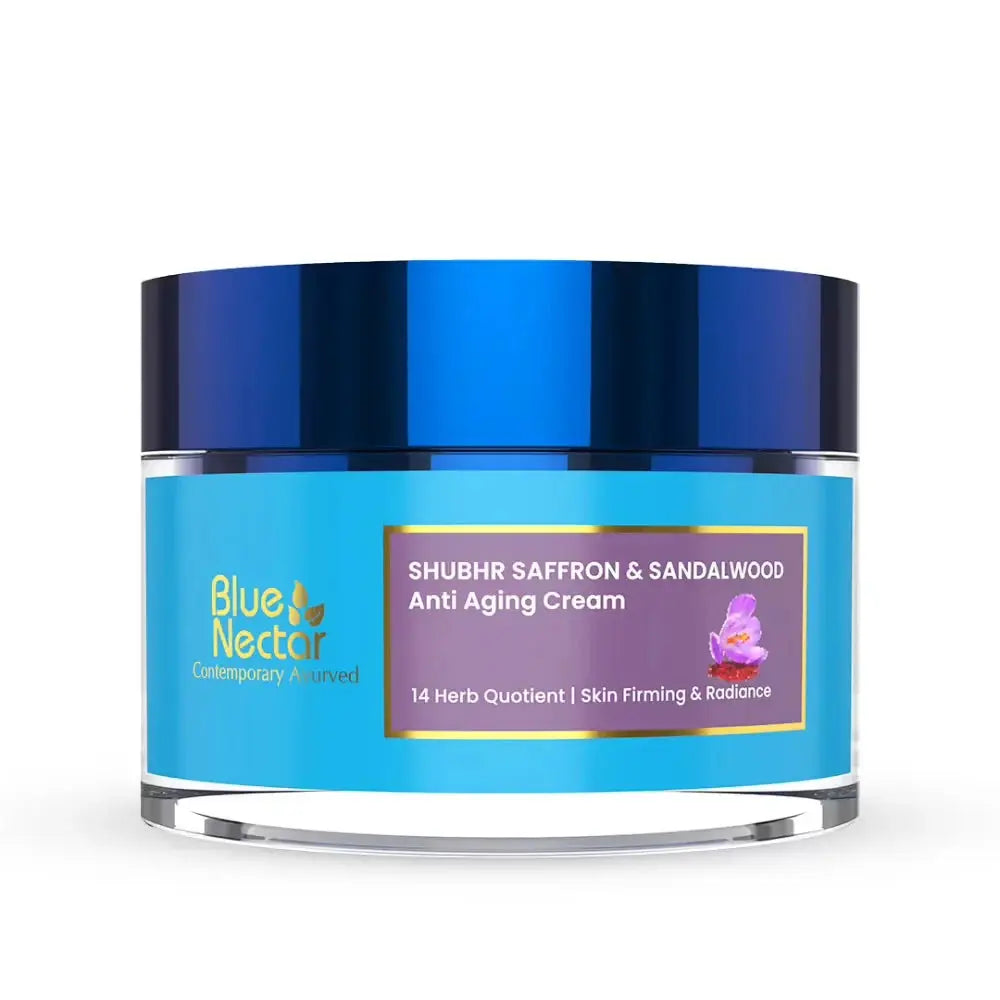 Blue Nectar Shubhr Anti Aging Saffron & Sandalwood Cream for Women -50 gm - Mytrendzcart