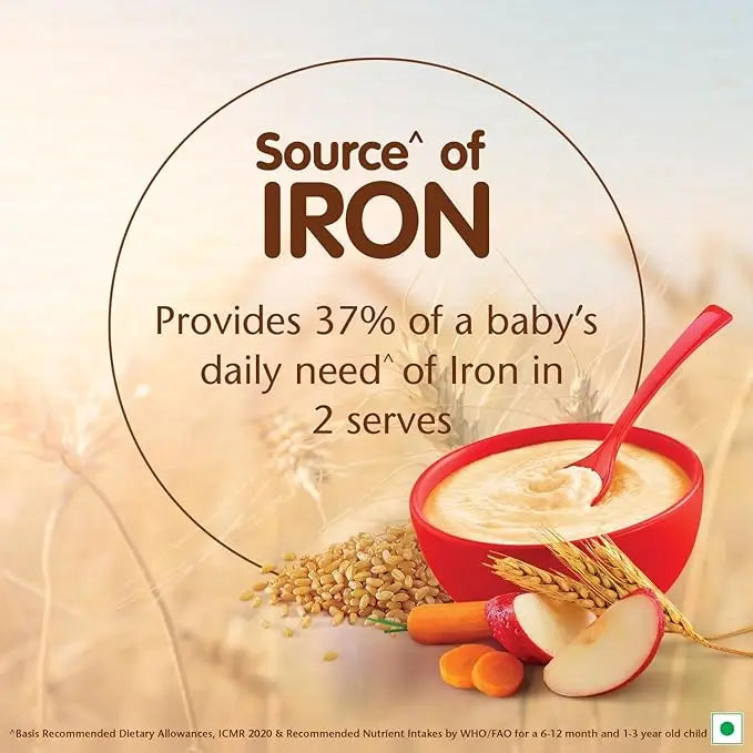 CERELAC Nestle Cerelac Baby Cereal With Milk , Wheat Apple Carrot ,Stage 1, From 6 To 24 Months , Source Of Iron & Protein , 300G - Mytrendzcart