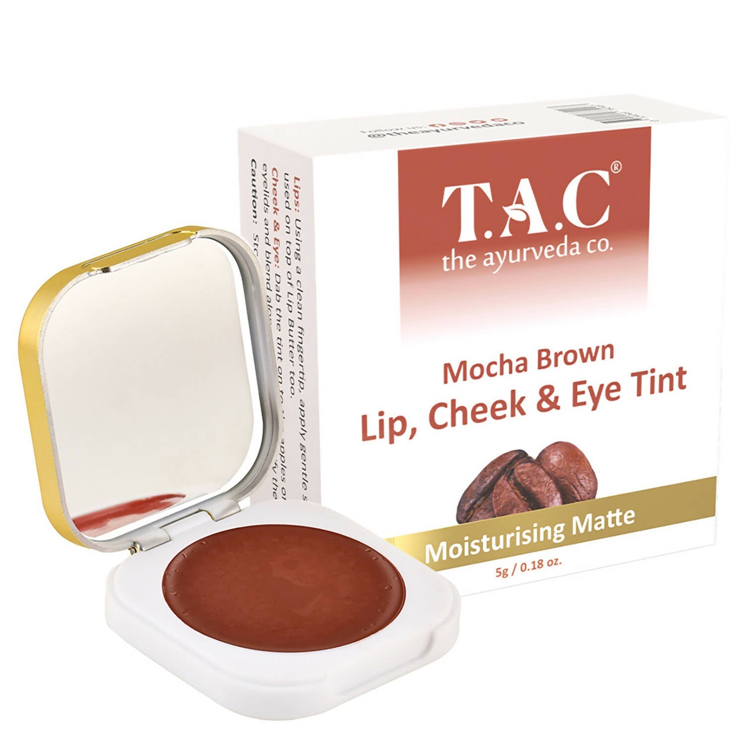 TAC - The Ayurveda Co. Brown Mocha Lip, Cheek & Eye Tint - Mytrendzcart