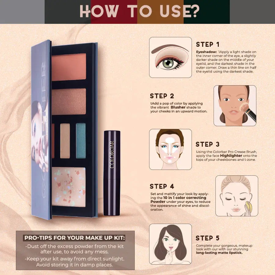 Colorbar Make Up Kit The Go-Getter -21.9 gm - Mytrendzcart