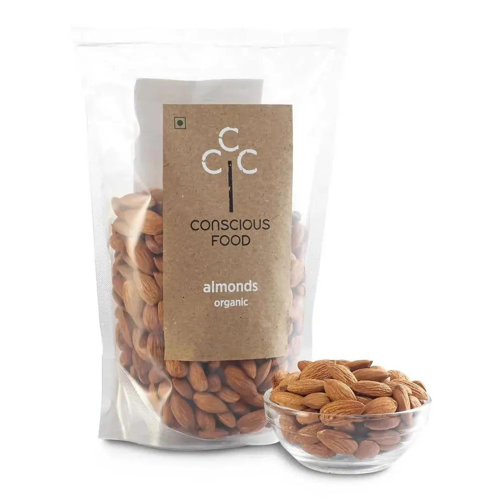 Conscious Food Organic Almonds (Badaam) -250 gm - Mytrendzcart