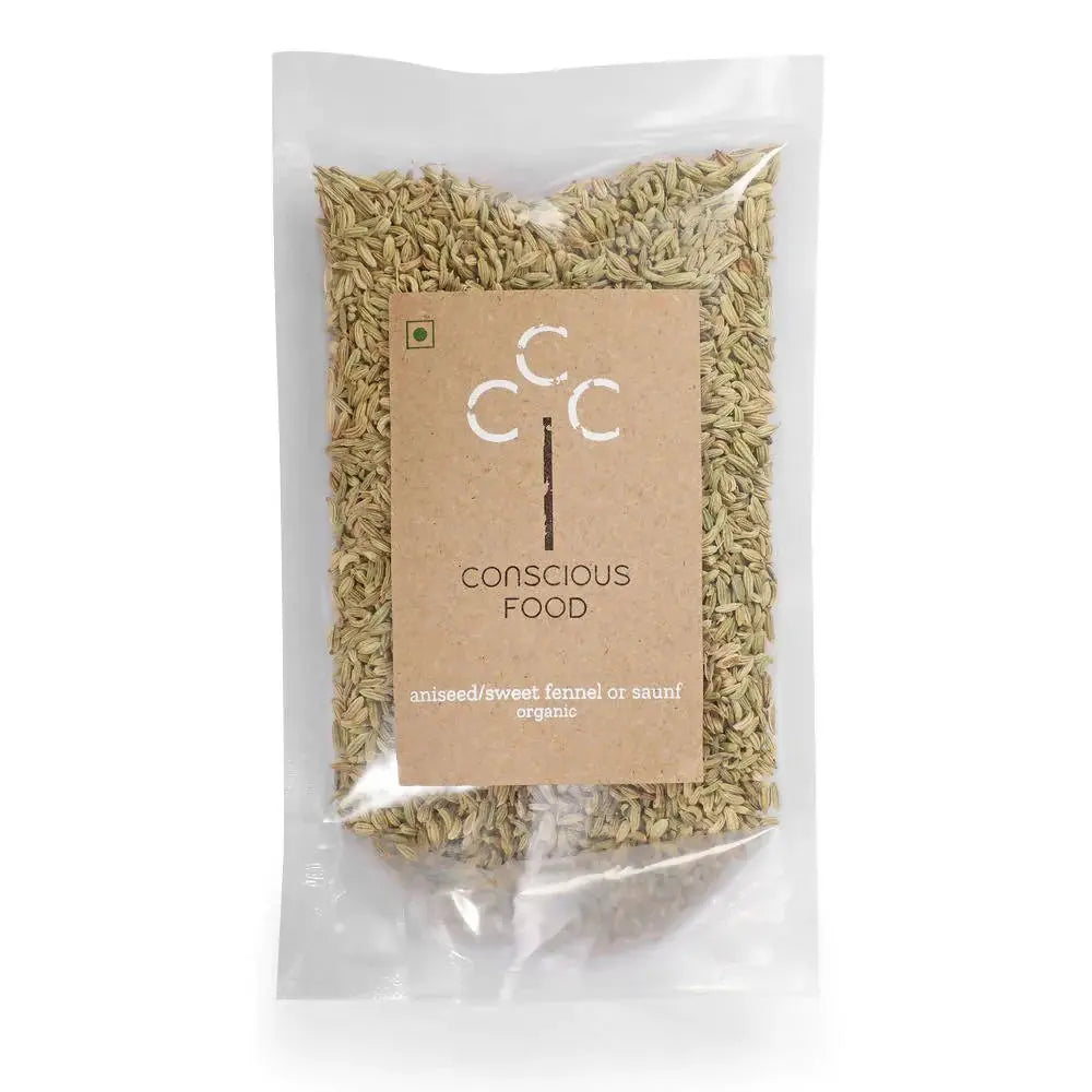 Conscious Food Organic Aniseed (Saunf) -100 gm - Mytrendzcart