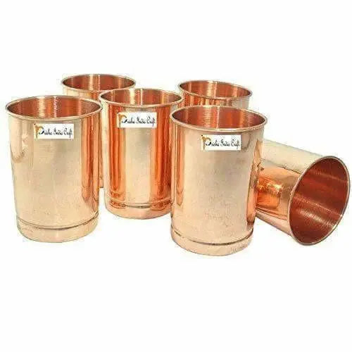 Copper Glass Drinkware - Set of 6 - Mytrendzcart