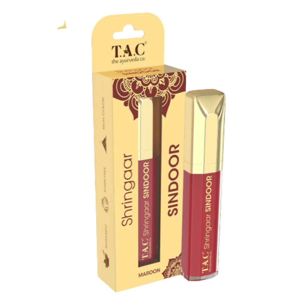 TAC - The Ayurveda Co. 100% Natural Herbal Liquid Sindoor Maroon - Mytrendzcart