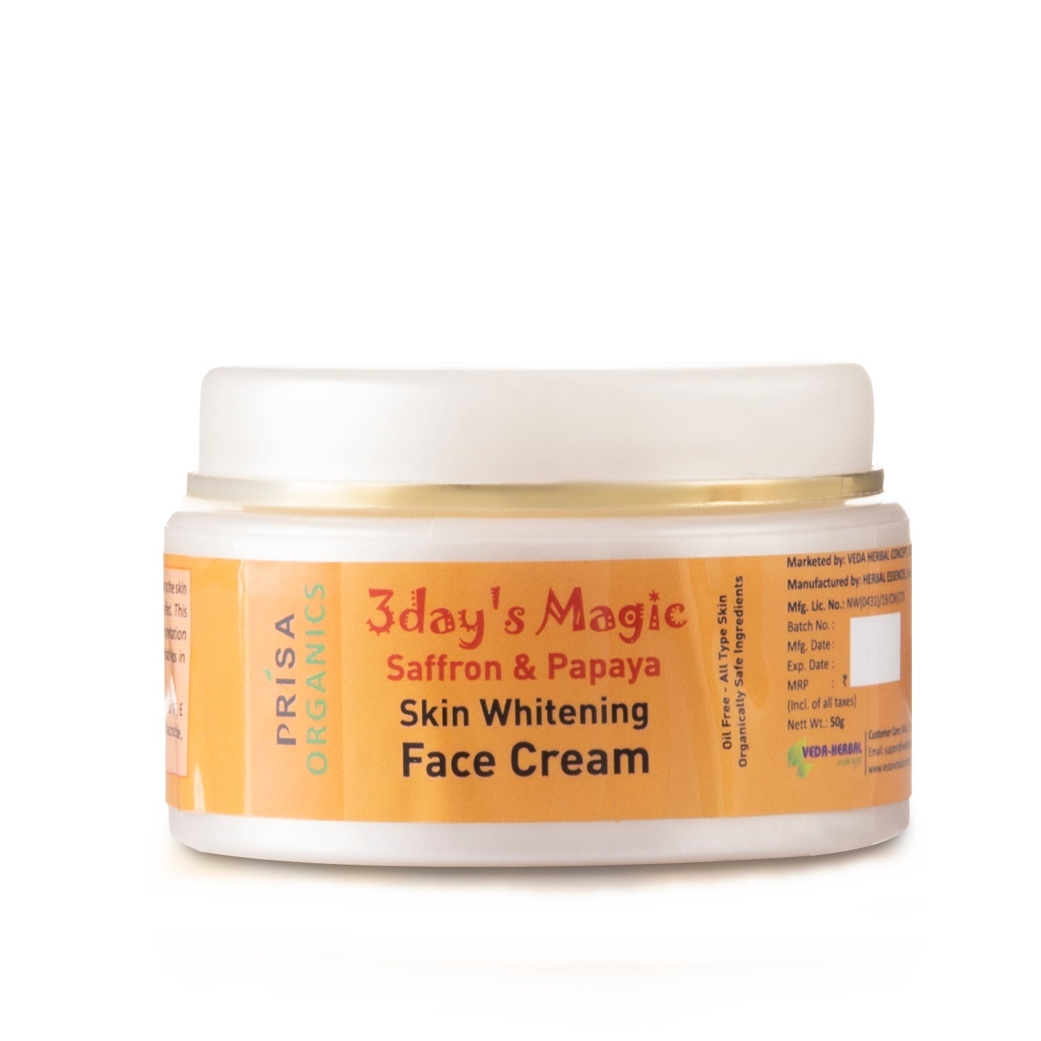 Prisa Organics 3 Day's Magic Face Cream - Mytrendzcart