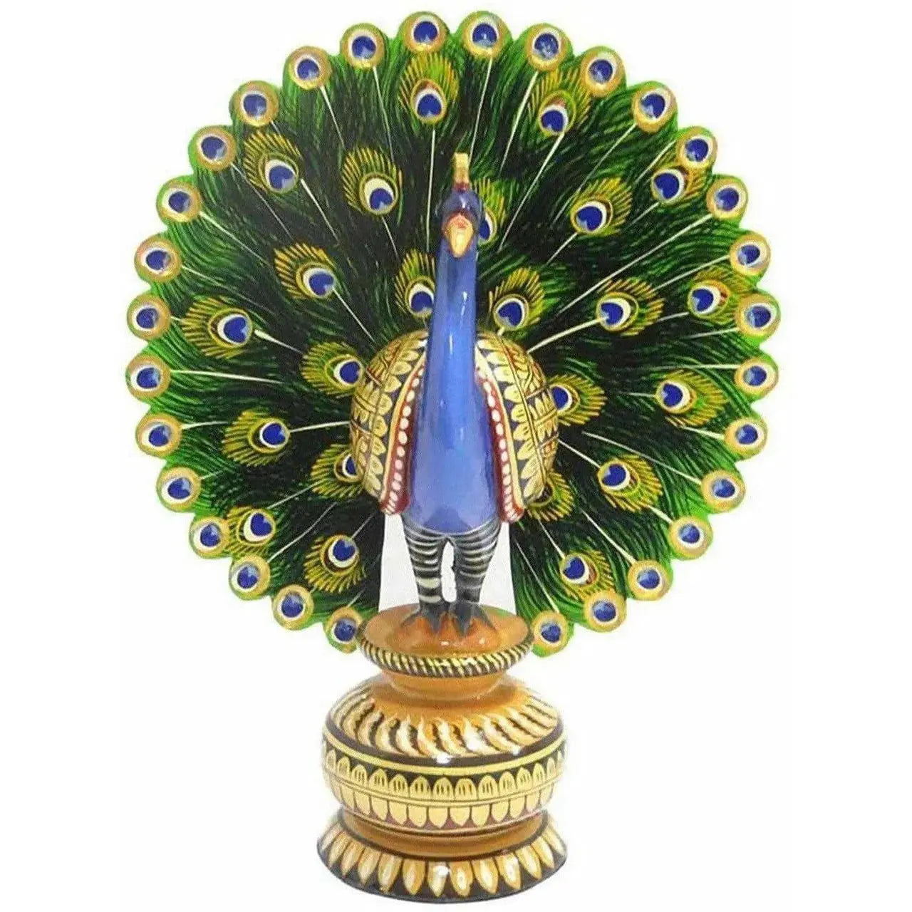 Decorative Wooden Dancing Colorful Peacock - Mytrendzcart
