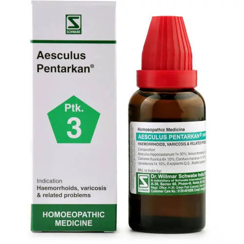 Dr. Willmar Schwabe India Aesculus Pentarkan 3 Drops -30 ml - Mytrendzcart