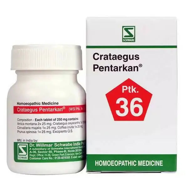 Dr. Willmar Schwabe India Crataegus Pentarkan Ptk 36 Tablets - Mytrendzcart