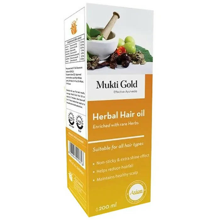 Axiom Mukti Gold Herbal Hair Oil - Mytrendzcart