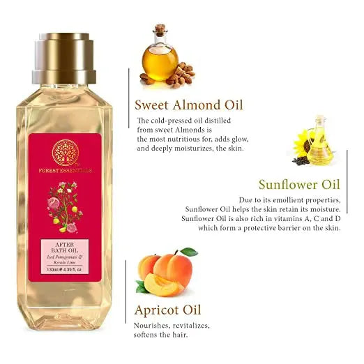 Forest Essentials After Bath Oil Iced Pomegranate & Kerala Lime -130 ml - Mytrendzcart