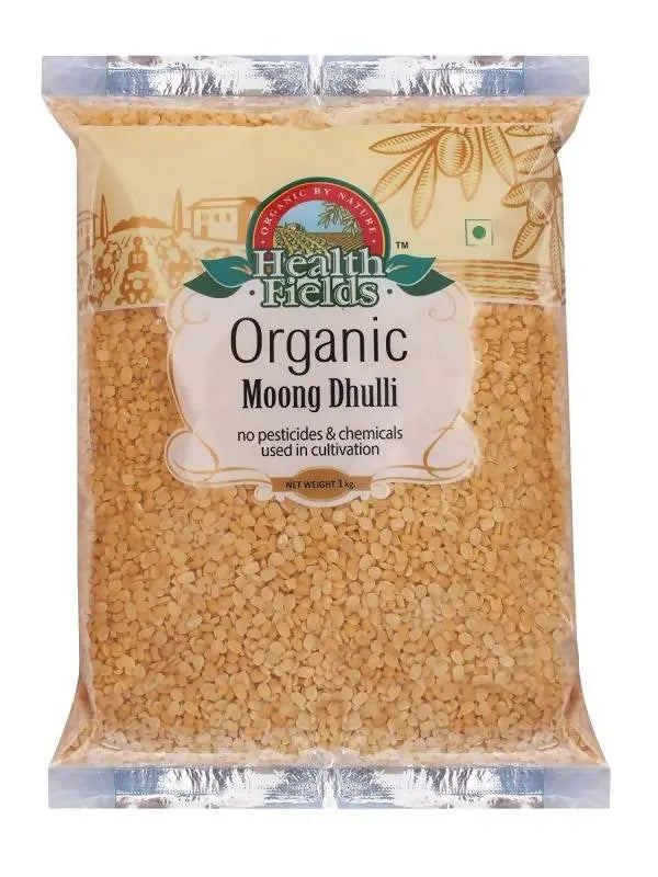 Health Fields Organic Moong Dal Dhuli (Unpolished) -500 gm - Mytrendzcart