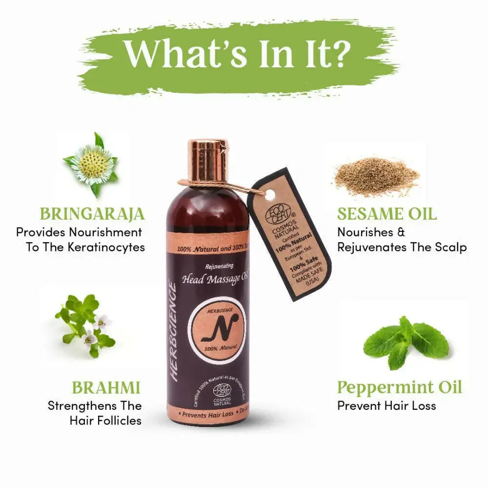 Herbcience Rejuvenating Head Massage Oil -200 ml - Mytrendzcart