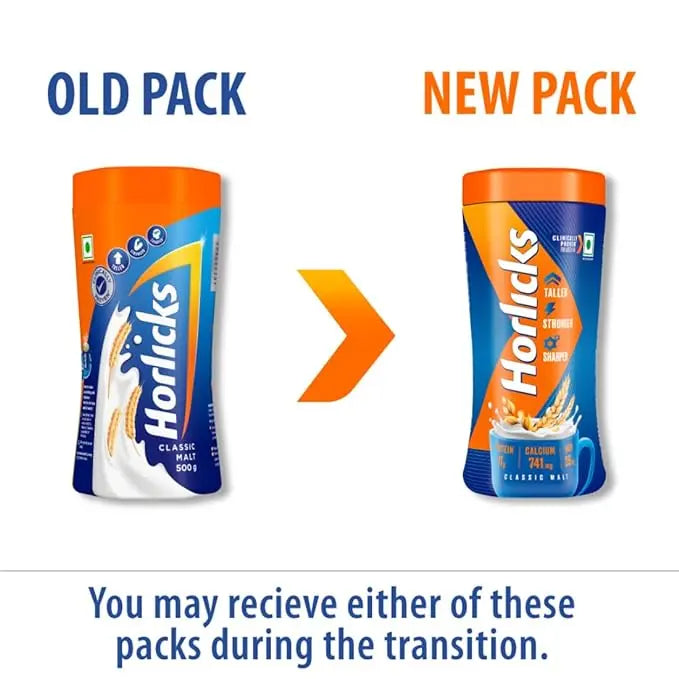 Horlicks Health & Nutrition Drink for Kids, 500g Jar | Classic Malt Flavor | Supports Immunity & Holistic Growth | Health Mix Powder - Mytrendzcart