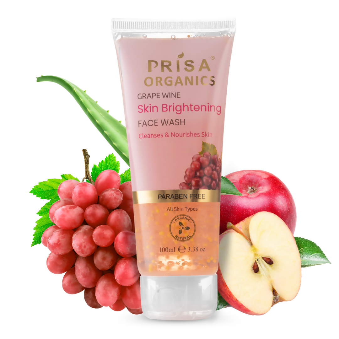 Prisa Organics Grape Wine Skin Brightening Face Wash - Mytrendzcart