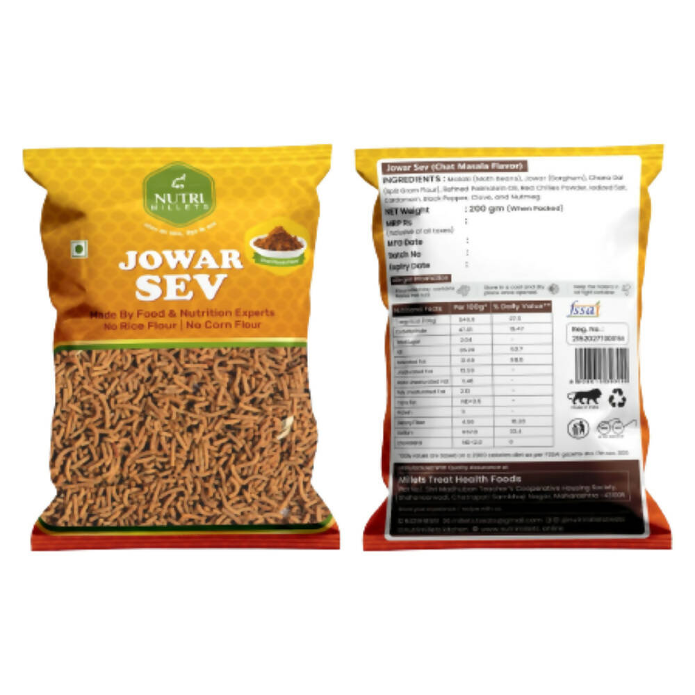 NutriMillets Jowar Sev - Red Masala Flavor - Mytrendzcart