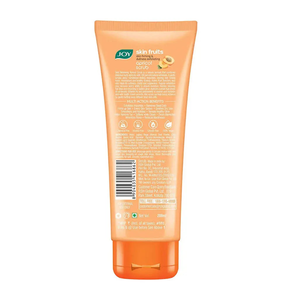 Joy Skin Fruits Skin Firming & Dullness Exfoliating Apricot Scrub -200 ml - Mytrendzcart