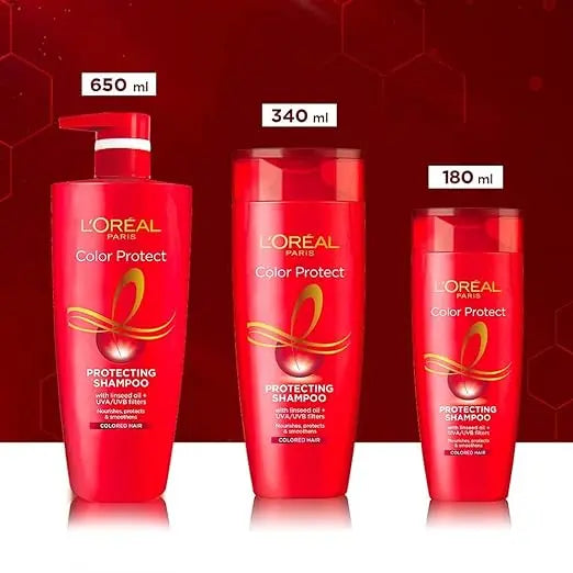 L'Oreal Paris Shampoo, Vibrant & Revived Colour, For Colour-treated Hair, Protects from UVA & UVB, Colour Protect, 340 ml - Mytrendzcart
