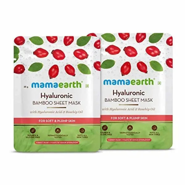 Mamaearth Hyaluronic Bamboo Sheet Mask -Pack of 1 - Mytrendzcart