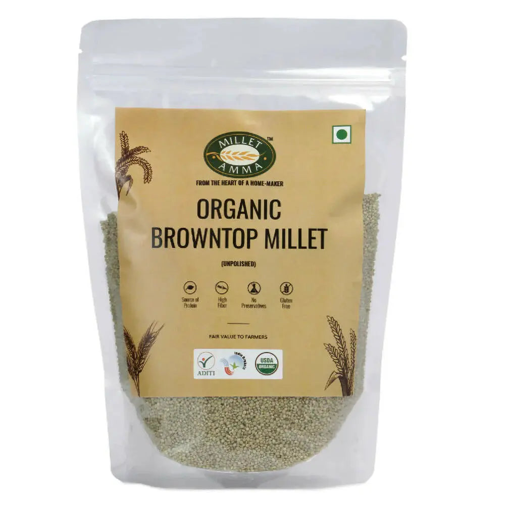 Millet Amma Organic Browntop Millet Grains -500 gm - Mytrendzcart
