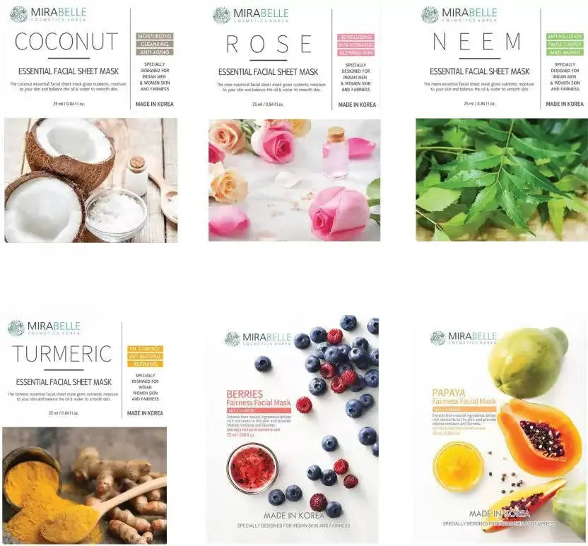 Mirabelle Korea Dull Skin Face sheet Mask Combo -Combo - Mytrendzcart