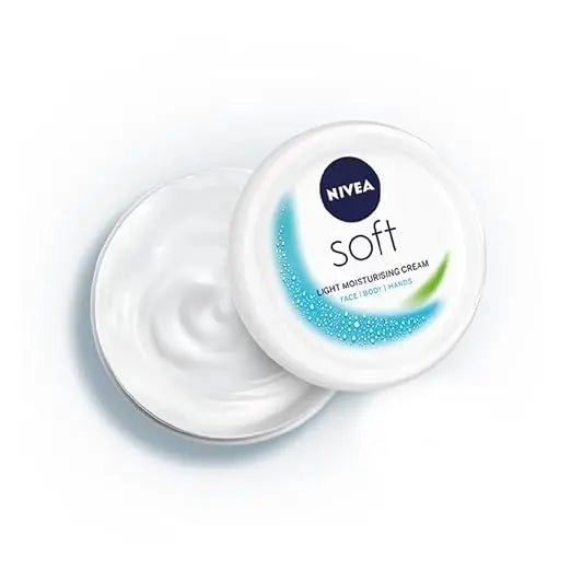 NIVEA Soft Light Moisturizer, 300 ml, for Face, Hand & Body, Non-Greasy Cream with Vitamin E & Jojoba Oil for Instant Hydration - Mytrendzcart