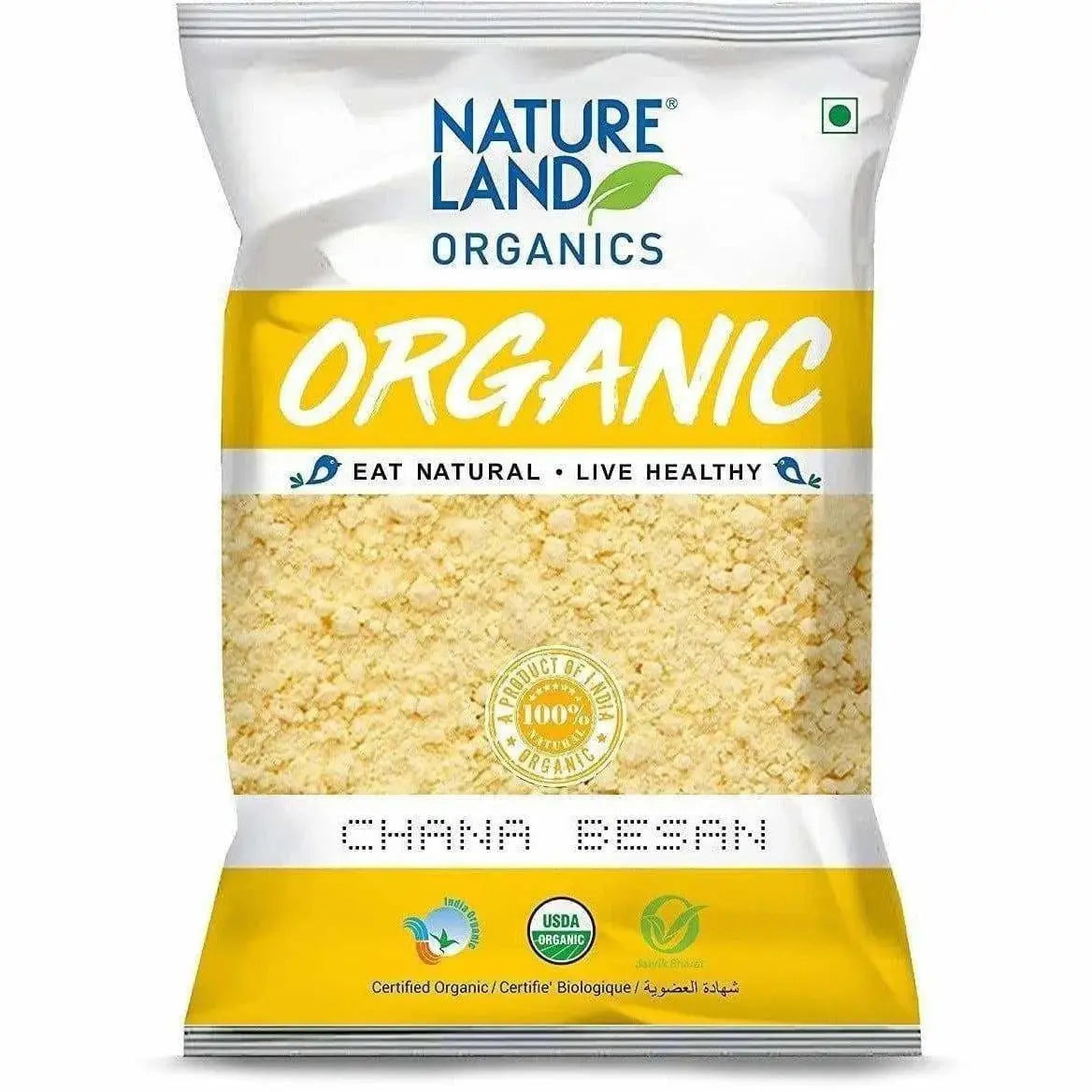 Nature Land Organics Chana Besan -500 gm - Mytrendzcart
