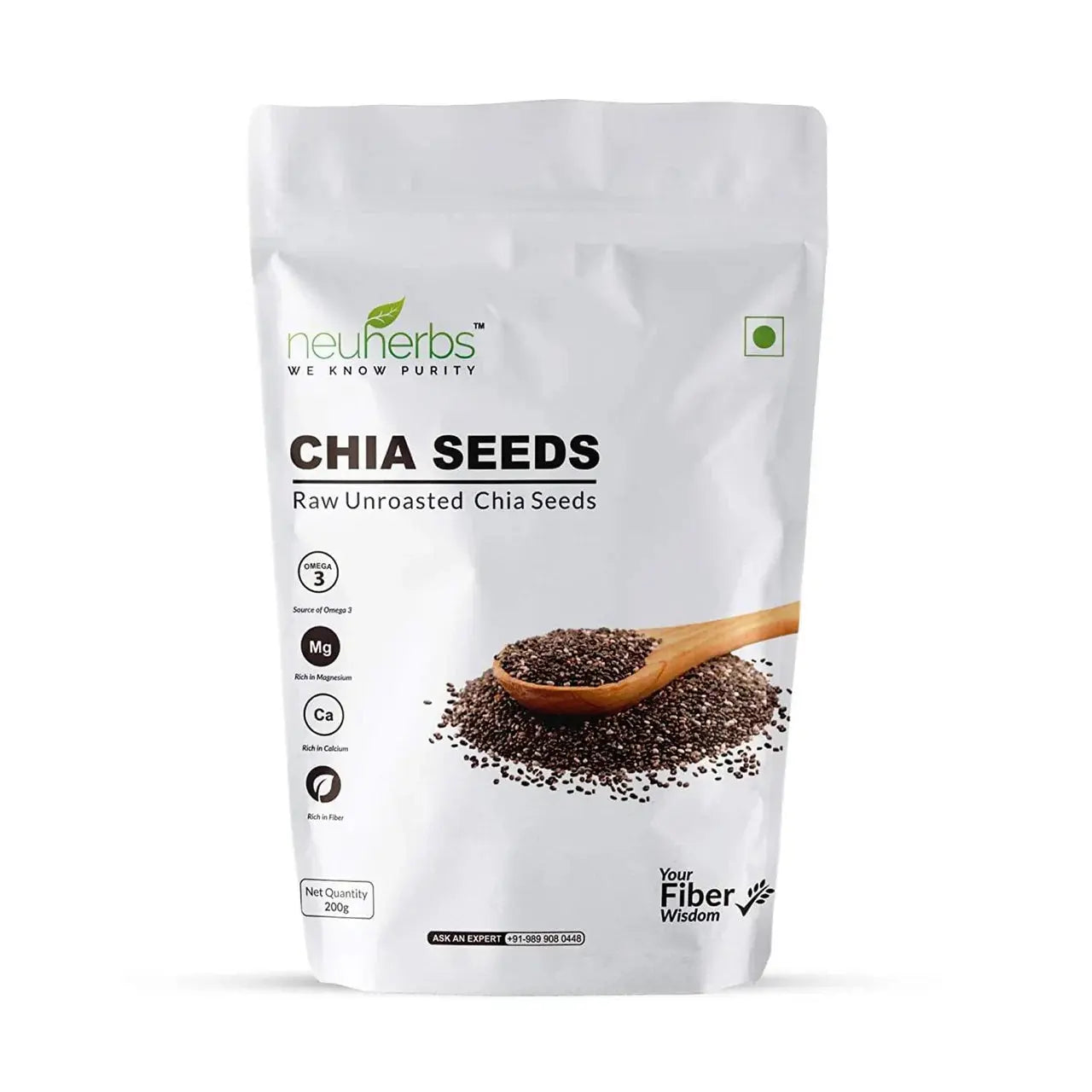 Neuherbs Raw Unroasted Chia Seeds -200 gm - Mytrendzcart