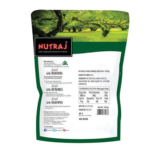 Nutraj Energy Mix (Nuts & Dried Fruits) -450 gm - Mytrendzcart
