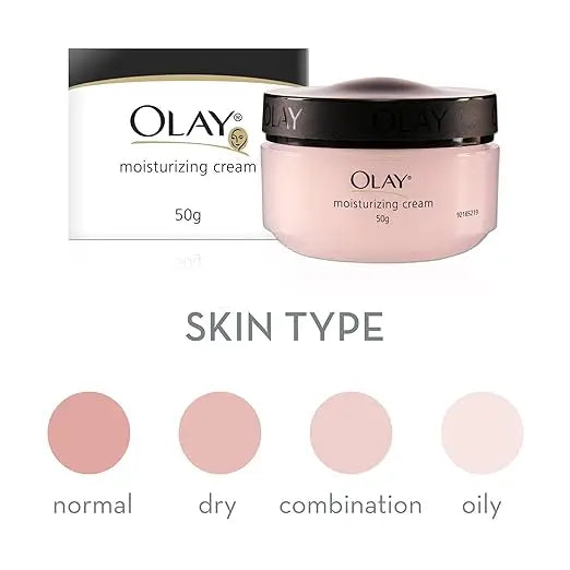 Olay Moisturising Cream | Hydrates and Locks in Moisture | Light Weight and Non Greasy | Normal, Oily, Dry & Combination Skin l 50g - Mytrendzcart