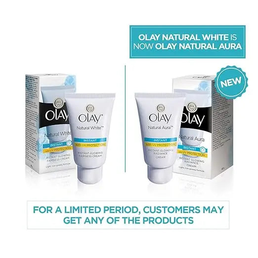 Olay Natural Aura Day Cream with SPF 15 | Glowing Radiance Cream | With Niacinamide and Vitamin E | Normal, Oily, Dry, Combination Skin | 40g - Mytrendzcart