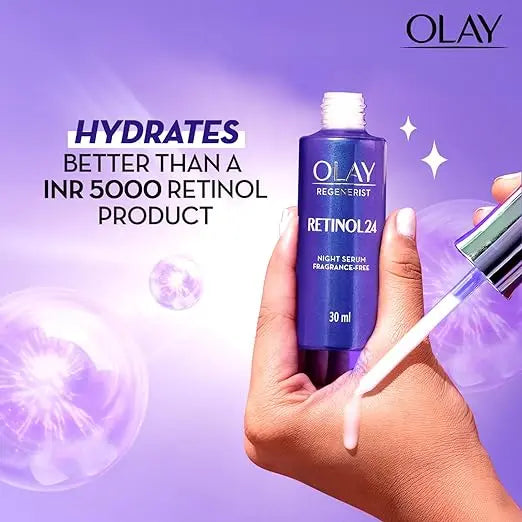 Olay Retinol Kit for Overnight Repair | Retinol Serum with Free Cleanser | Plumper, Younger looking Skin | 24h Hydration | Fragrance Free | Normal, Oily,Dry,Combination Skin | Paraben & Sulphate Free | Pack of 2 - Mytrendzcart