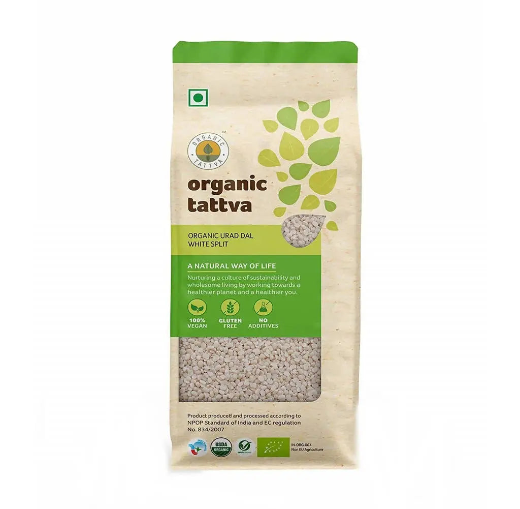 Organic Tattva Urad Dal White Split -500 gm - Mytrendzcart