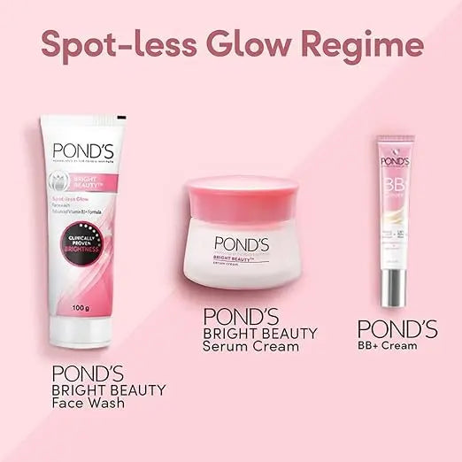 POND'S Bright Beauty SPF 15 PA ++ Day Cream 50 g, Non-Oily, Mattifying Daily Face Moisturizer - With Niacinamide to Lighten Dark Spots for Glowing Skin - Mytrendzcart